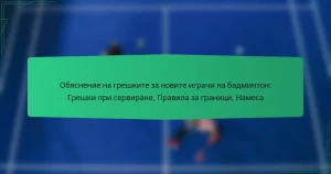 Обяснение на грешките за новите играчи на бадминтон: Грешки при сервиране, Правила за граници, Намеса